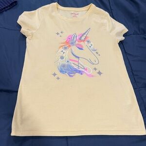 Cat & Jack Yellow Unicorn Graphic Tee